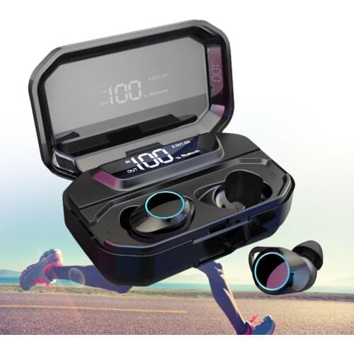 Bluetooth Stereo Earphone Wireless TWS Waterproof Touch Earbuds Headset 3300mAh Battery LED Display Type-c Charge Case For sport