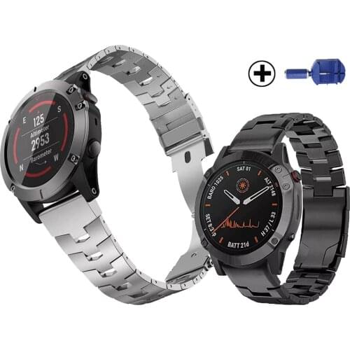 26mm 22mm For Garmin Fenix 6 Pro/Sapphire 5 6 5X 6X 3/3HR 5 Plus Wristband Quick Fit Titanium Alloy Band For Forerunner 935/945