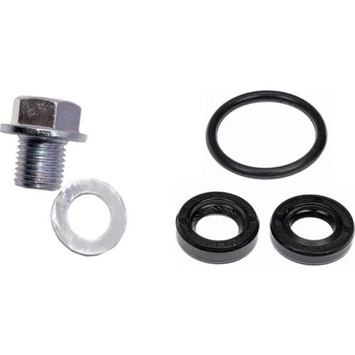 Engine Oil Pan Drain Bolt Plug with Washer for Honda/Acura & 028247 Oil Distributor Seal O-Ring Kit for Select 1975-2002