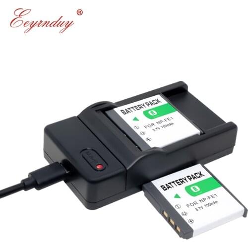 NP-FE1 NP FE1 NPFE1 2pcs Li-ion Battery & USB Charger for Sony Cyber-Shot DSC-T7 DSC-P2 DSC-P3 P5 DSC-P9 DSC-P7 DSC-P10 Camera