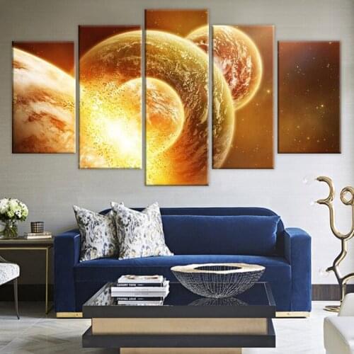 HD Printed Cosmos Galaxy Space Painting on Canvas for living Room home Decoration Print Poster Picture Canvas frame