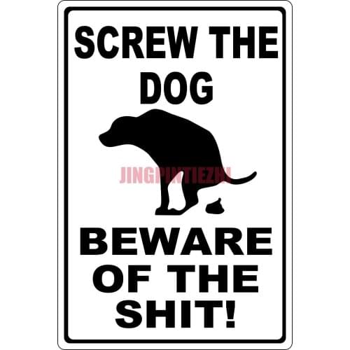 Creative Car Stickers Screw Dog Beware of The Sh! T Funny Logo Racing Helmet Motorcycle Stickers