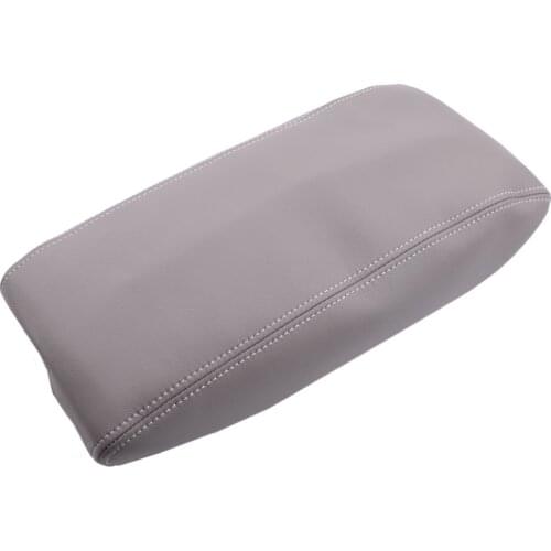 Gray PU Leather Center Console Armrest Lid Cover Fit For Jeep Grand Cherokee 2011-2019