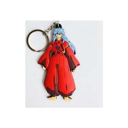 Inuyashaaaa Fashion Anime Toy Figures Keychain Cartoon Keyholder Birthday Unisex Gifts New