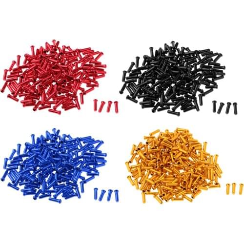 500pcs Aluminum Alloy Brake Cable Tips Wire End Crimps 11mm Road Mountain Bicycle Bike Brake Tips Shifter Accessories