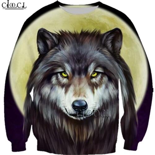 HX Newest Animal Wolf 3D Printed Fashion Hoodie Men Hooded Sweatshirt Unisex Popular Zip Pullover Casual Jacket Drop Shipping