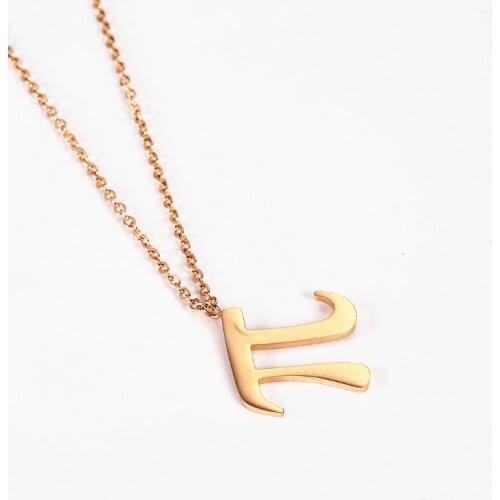 Letter Necklace Pendant Elegant Fashion Women Jewelry Girl Gifts Chain Gold XINDXIOXL-S