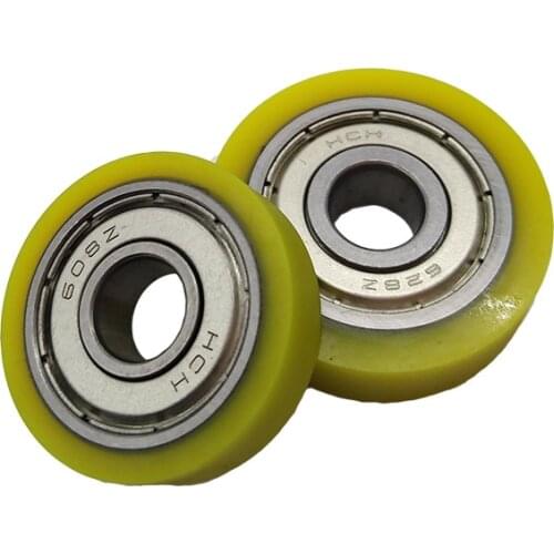 10/pcs bber Coated Bearings ATM 608ZZ bearing using pad printer PU Bearing,wear-resisting,Shock absorption,bearing size:8*30*7