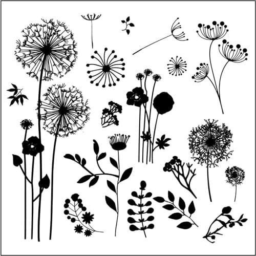 Leaves Dandelion Transparent Clear Stamps For DIY Scrapbooking Card Making Silicone Stamps Fun Decoration Supplies