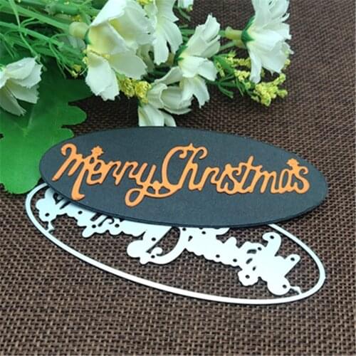 Merry Christmas Metal Cutting Dies Stencils For DIY Scrapbooking Decorative Embossing Handcraft Die Cutting Template