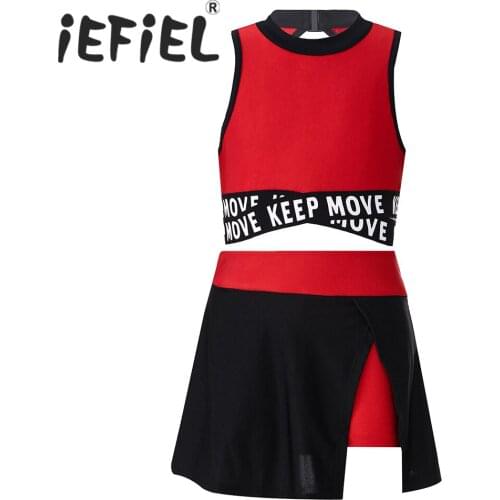 Kids Girls Sports Tracksuit Two Pieces Letter Printed Sportswear Tank Top + Shorts Kids Ballet Dancewear Gym Outfits Sweatsuits