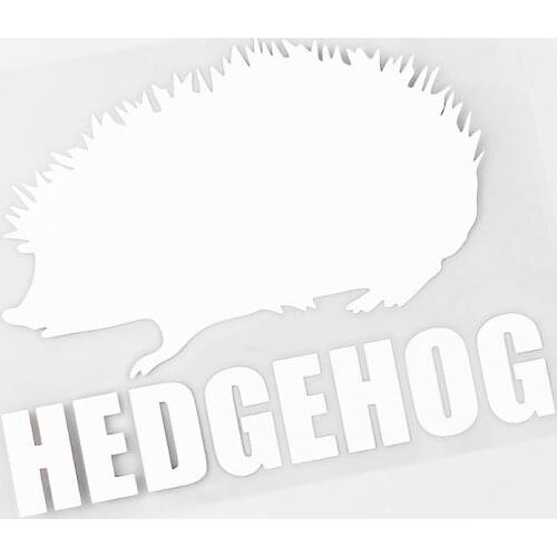 Funny Animal Hedgehog Graphical Vinyl Car Sticker Decal Black/Silver 13cm*10cm