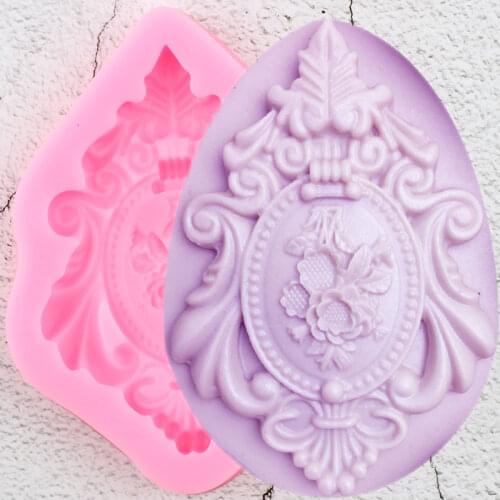Mirror Fondant Cake Decorating Tools Frame Cupcake Chocolate Wedding Cake Border Silicone Mold Cookie Baking Candy Resin Molds