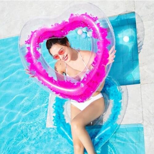 1 pcs Fully transparent swimming ring sequins transparent swimming ring sequins underarm circle swimming ring