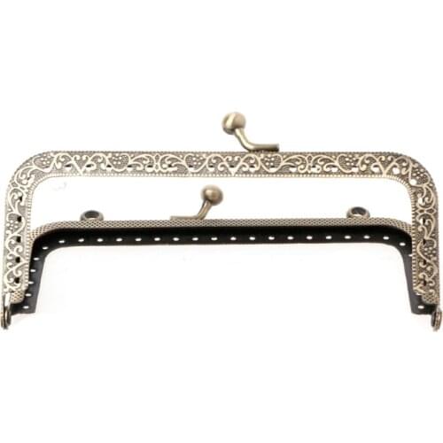 1 Pc DIY Purse Handbag Handle Coins Bags Frame Fashion Metal Kiss Clasp Shoulder Messenger Bag Lock