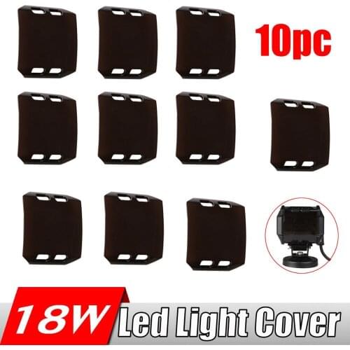 10Pcs Snap On Dust Proof Protective Cover Amber Clear Black Red Green Blue Color Shell For 18W 4" INCH LED Work Light Bar ATV