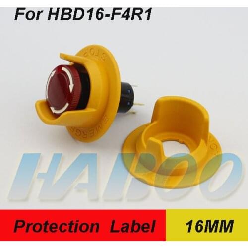 100pcs dia.16mm emergency stop switch plastic label panel frame ROHS external size 43mm hight 20mm emergency stop signal