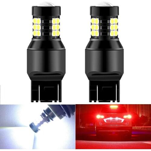 2X BA15S 1156 T20 7443 W21/5W P21/5W BAY15D 1157 3157 P27/7W T15 W16W LED Reverse Brake Lights LED Signal Lamp Car Lights 12v