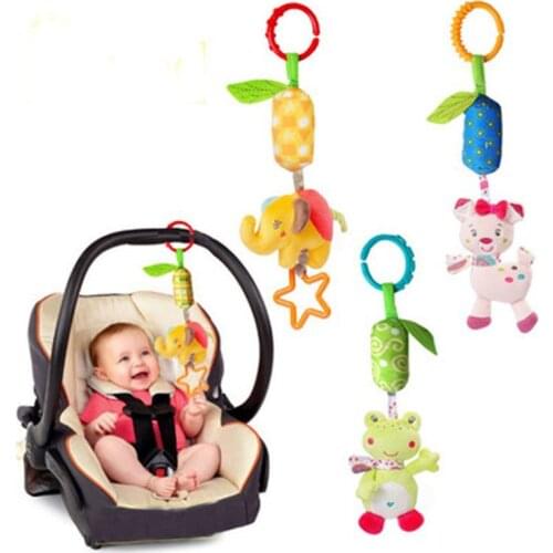 2019 Baby Rattle Bell Toy Animal elephant Soft Rattles Bed Crib Stroller Hanging Bell kids Stuffed Toys Gift For kids K0029