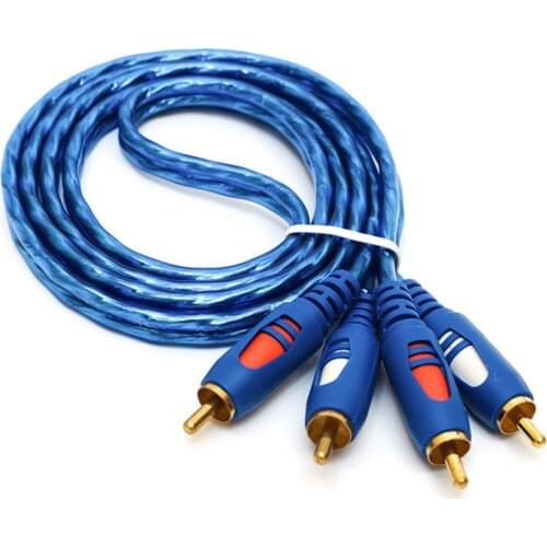 2RCA to 2 RCA Audio Cable RCA Plug Connector Male to Male Gold Plated 1.5m 3m 5m for Home Theater DVD TV Amplifier CD Soundbox
