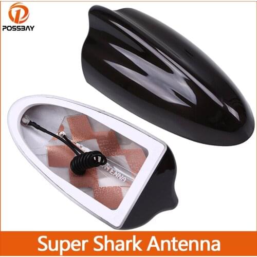 Car Super Shark Fin Antenna Universal FM/AM Signal Aerials Amplifier for Mini Cooper/Suzuki Swift/Hyundai/Toyota Exterior Parts