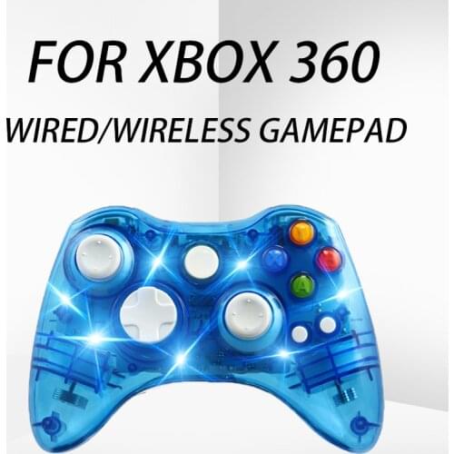 Wireless Controller for XBOX360 Wireless/Wired Gamepad for Microsoft For Xbox360 For PC Bluetooth Gamepad Dazzling LED Joystick