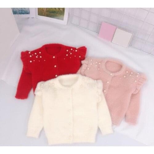 Spring Autumn Winter Baby Toddler Clothes Girls Knitted Coat Girl Sweater Tops Kids Coats Sweaters Cardigan Children Outerwear