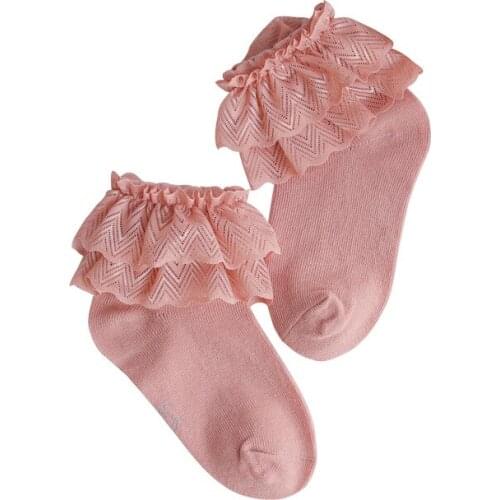 Double Lace Kids Baby Short Socks Ballet Costume Student Girls Princess Dance Sock Ballet Costume