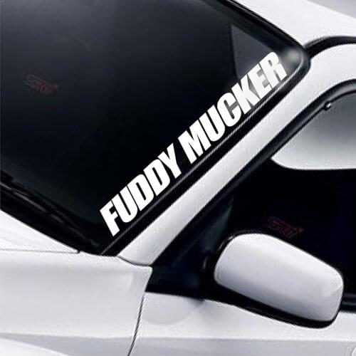 For FUDDY MUCKER Car Windscreen Sticker Funny Muddy Truck 4x4 Off Road One Life Live It Vinyl Decal Styling