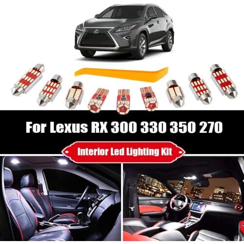 For Lexus RX 300 330 350 270 400h 450h RX300 RX330 RX350 RX270 RX400h RX450h 1998-2019 2020 Canbus Auto LED Interior Light