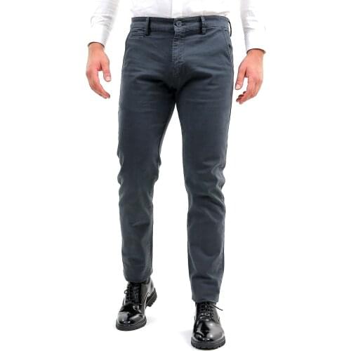 Elegant Chino trousers men winter Slim Fit gray cotton pants pocket America classic winter