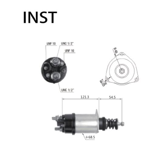 ELECTROMAGNETIC SWTICH SOLENOID FOR 12V 4.5KW 10511209 1115645 1115664 1115701 1115712 1990446 1990483 1990484 1990484