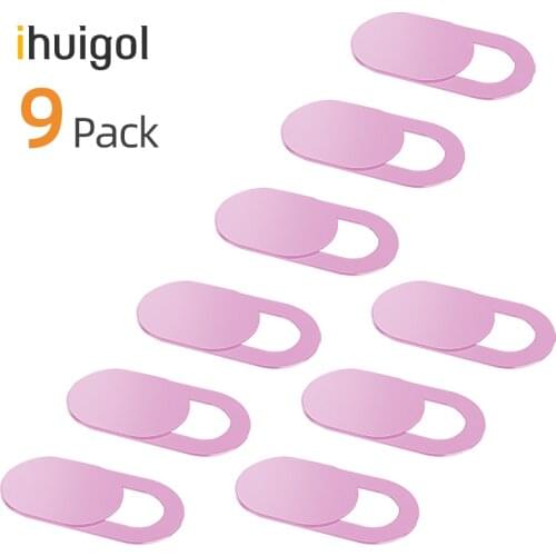 Ihuigol 9Pcs WebCam Cover Shutter Magnet Slider Plastic Mobile Phone Lens For iPhone iPad Tablet Laptop Camera Privacy Sticker