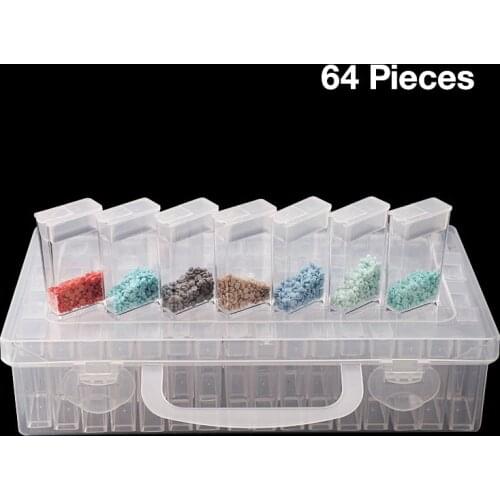 64 grid Diamond Painting Accessories Tool Beads box Full Accessories Plastic Storage container jewelry Drill Storage Box