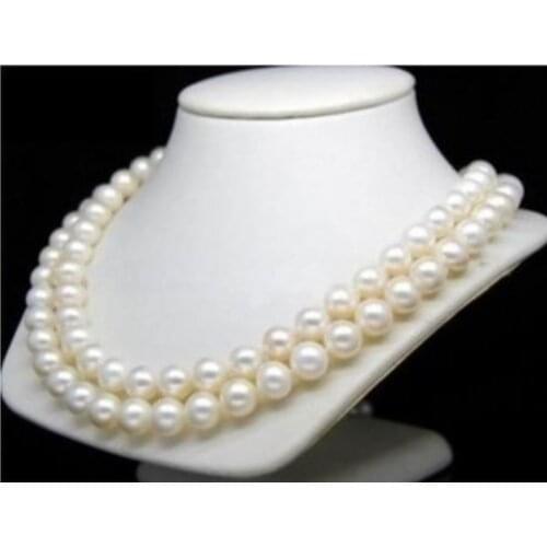 Round 35" AAAA 5-6 MM Natural White South Sea Pearl Necklace 14k/20 Gold Clasp