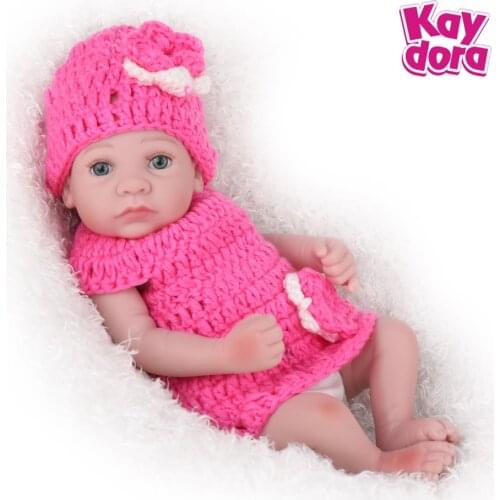 Reborn dolls Bebe 11 inch 28 cm full body silicone body girl Baby Doll Toys Lifelike Child Birthday Xmas Gift for kids