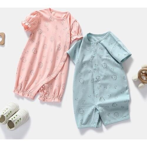 Summer Infant Child Jumpsuits Lovely Printing Neonatal Pure Baby Climb Clothes, The Clothes Clothes For Newborns Childrens