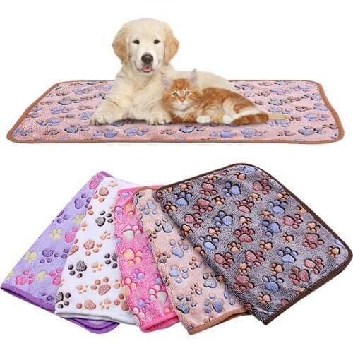 72x104cm Pet Blanket Soft Cute Print Pet Fleece Blankets Sleep Mat Pad For Dogs Cats Other Animals Durable Fleece Blanket