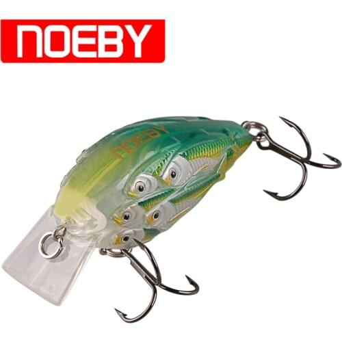 Noeby Crankbait Lures 60mm 12.5g VMC Hook Floating Fishing Lure Isca Artificial Para Pesca Hard Crank Bait Leurre Souple Peche