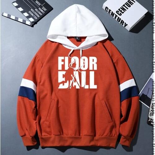 NEW Round Collar Floorball 100% Cotton Print hoodies Men Novelty Streetwear sweatshirts Design Camiseta sports pullovers