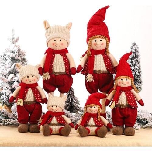 Newest Arrival Christmas Decorations Christmas Elf Doll Desktop Decors Ornaments for Home Office