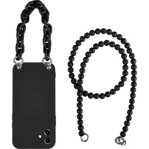 Original Crossbody Case For Huawei P40 Pro P30 Lite P20 P50 Pro Honor 9X Lite 30 Y5P Y6P Necklace Lanyard Liquid Silicone Cover