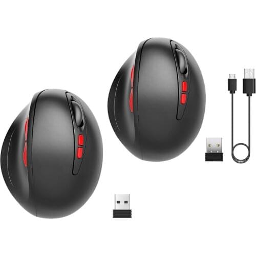 Portable 7Buttons Creative Wireless Vertical Mouse Optical Computer 2400dpi Fashionable Ergonomic Vertical Mice Computer