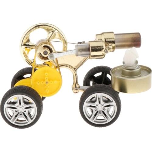 Retro Metal Stirling Car Engine Motor Kit Science Technology Toy Props Gifts