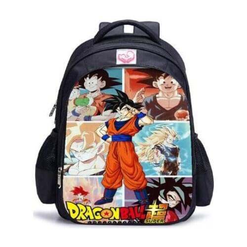 16 Inch Anime Goku Backpack For Children School Bags Cartoon Book Backpack Daily School Backpack Gift