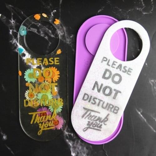 PLEASE DO NOT DISTURB THANK YOU Door Listed Hanging Plate Epoxy Resin Mold DIY Crafts Pendant Decorations Silicone Mould