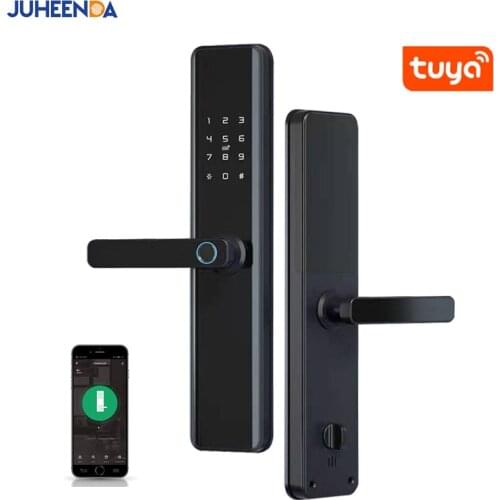 Tuya Wifi Fingerprint Smart Lock Electronic Intelligent Card Code APP Unlock Waterproof Digital Door Lock For Main Gate Door