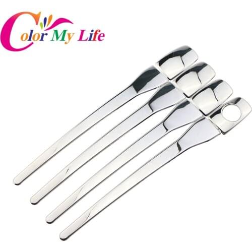 Color My Life Stainless Steel Sticker Car Door Handle Cover Stickers for Peugeot 301 2008 3008 408 308 for Citroen C-QUATRE C4