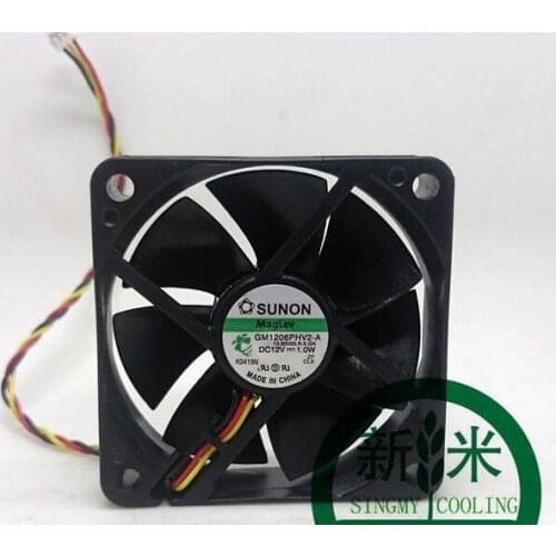 SUNON DC 12V 1.0A 6015 GM1206PHV2-A 60*60*15mm 6CM 3-line ultra quiet radiator Cooling fan