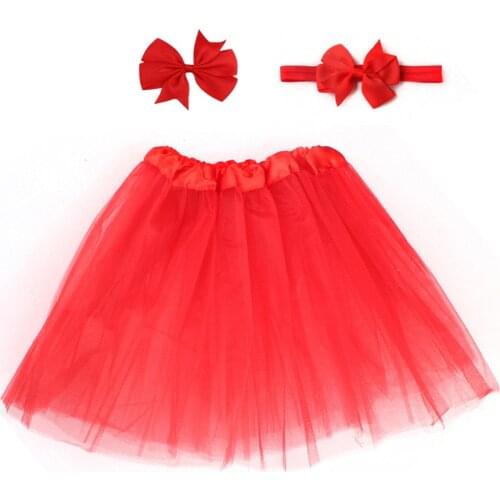 2019 New Baby Girl Tulle Tutu Skirt and Headband Hair Clip Sets Newborn Photography Props Newborn Baby Birthday Gift 13 Colors